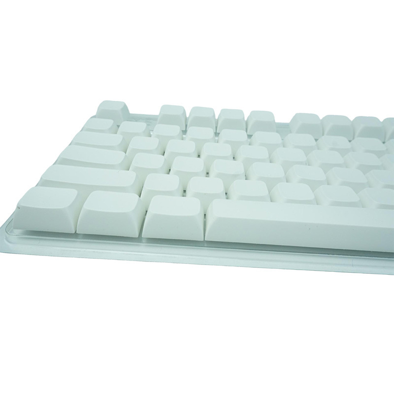 Sublimation Keyboard Keycaps, Milky White Horn-Shaped, Rubberized, Height 9.5mm, 108 Keys, 1.5mm, Personalized Keycap Customization