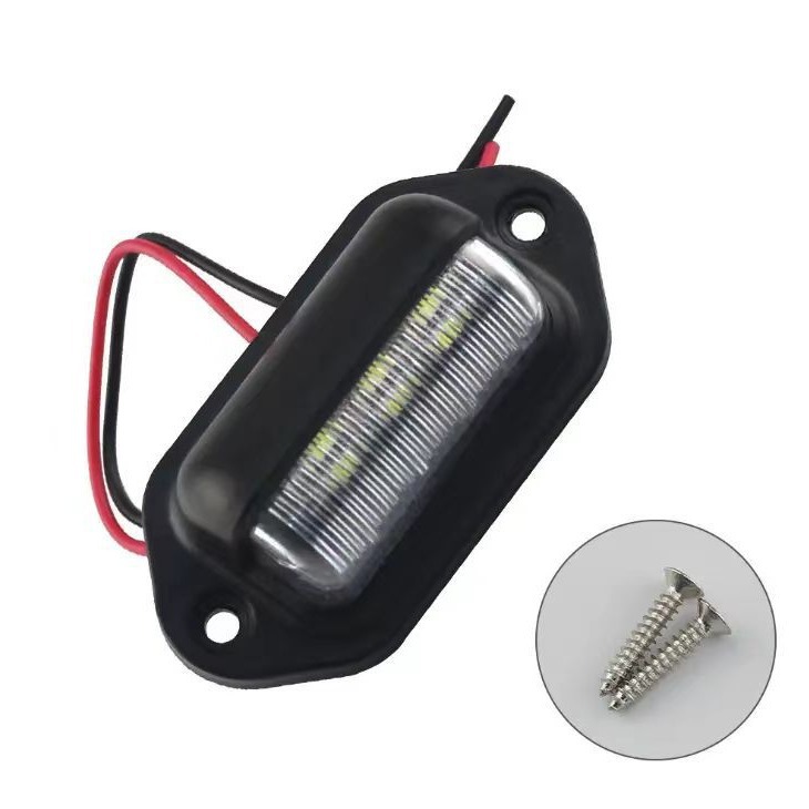 Factory direct sale 6LED truck license plate light car truck bus trailer tail light 12-24v side light