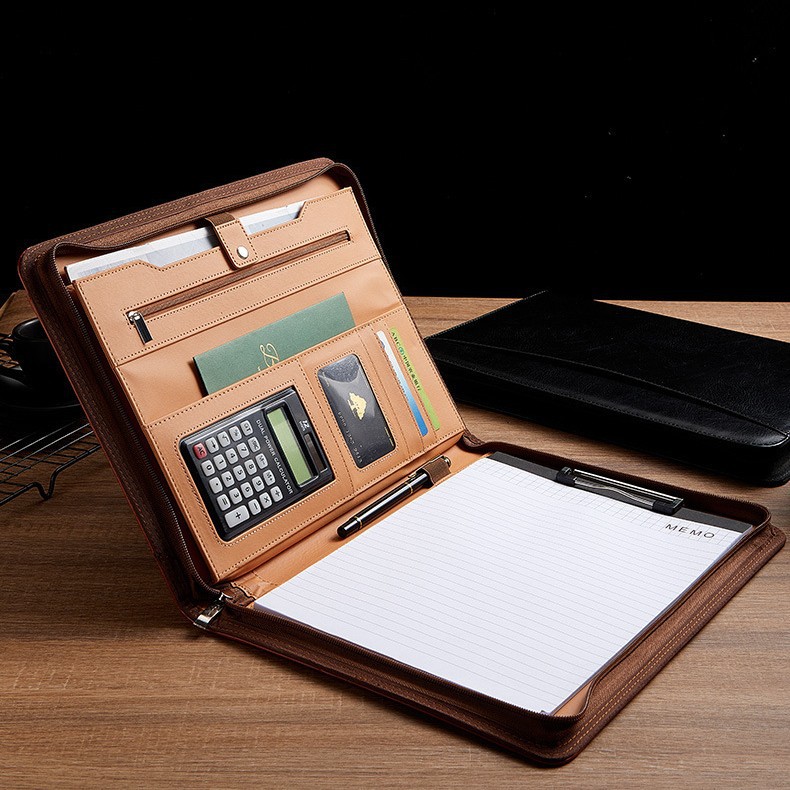 A4 Business Folder Multi-Functional Sales Manager Folder Contract Folder Ready for Sale Wholesale Printable Logo