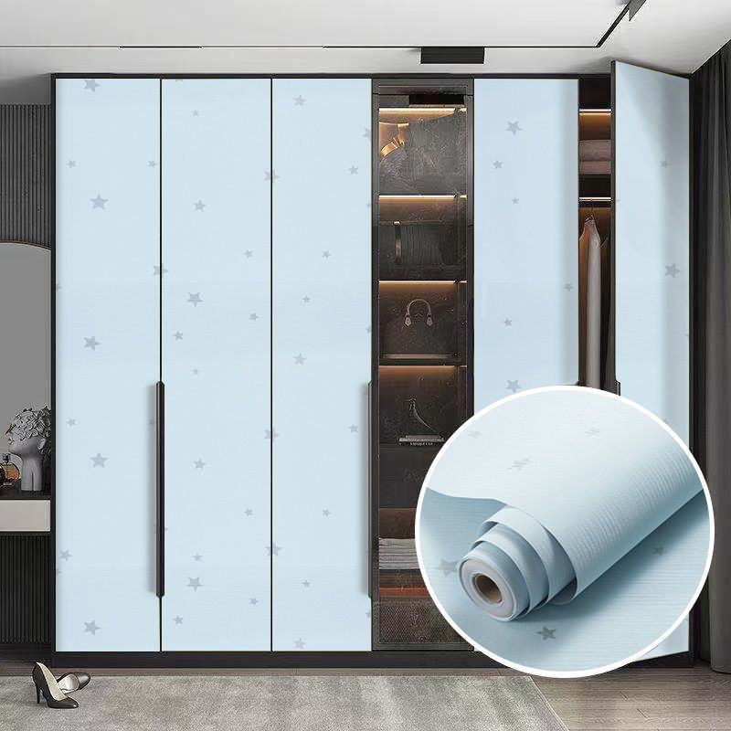 Wardrobe Stickers Renovation Ins Scandinavian Furniture Old Cabinet Cabinet Door Interior Stickers Color Change Decoration Renovation Wallpaper Self-Adhesive