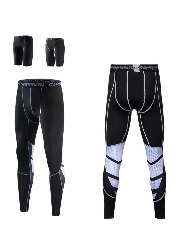 Cross-Border Quick-Drying Sports Running Shorts Men's Summer Fitness Running Basketball Volleyball Training Compression Leggings