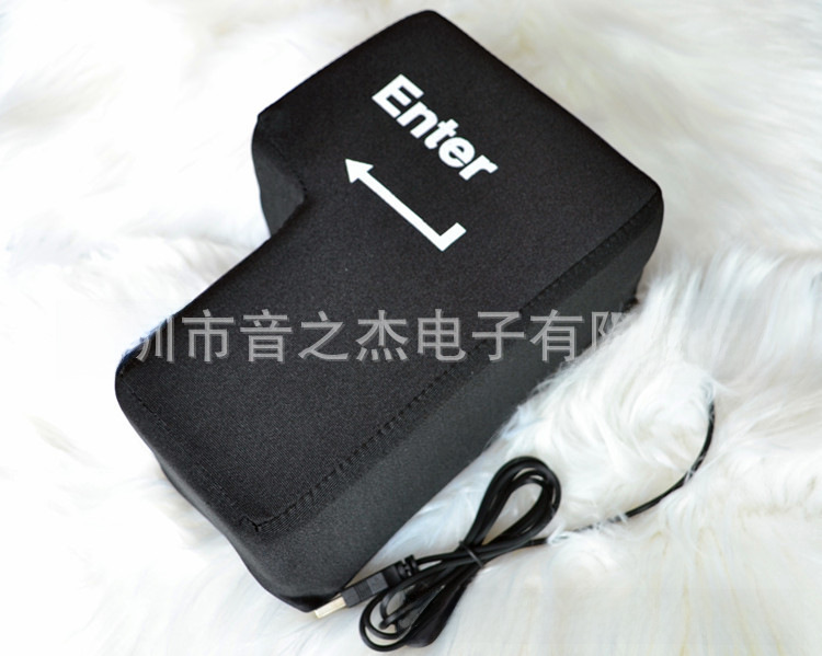 Big Enter Computer USB Super Large Enter Key Vent Enter Key Nap Pillow Customer Service Programmer Decompression