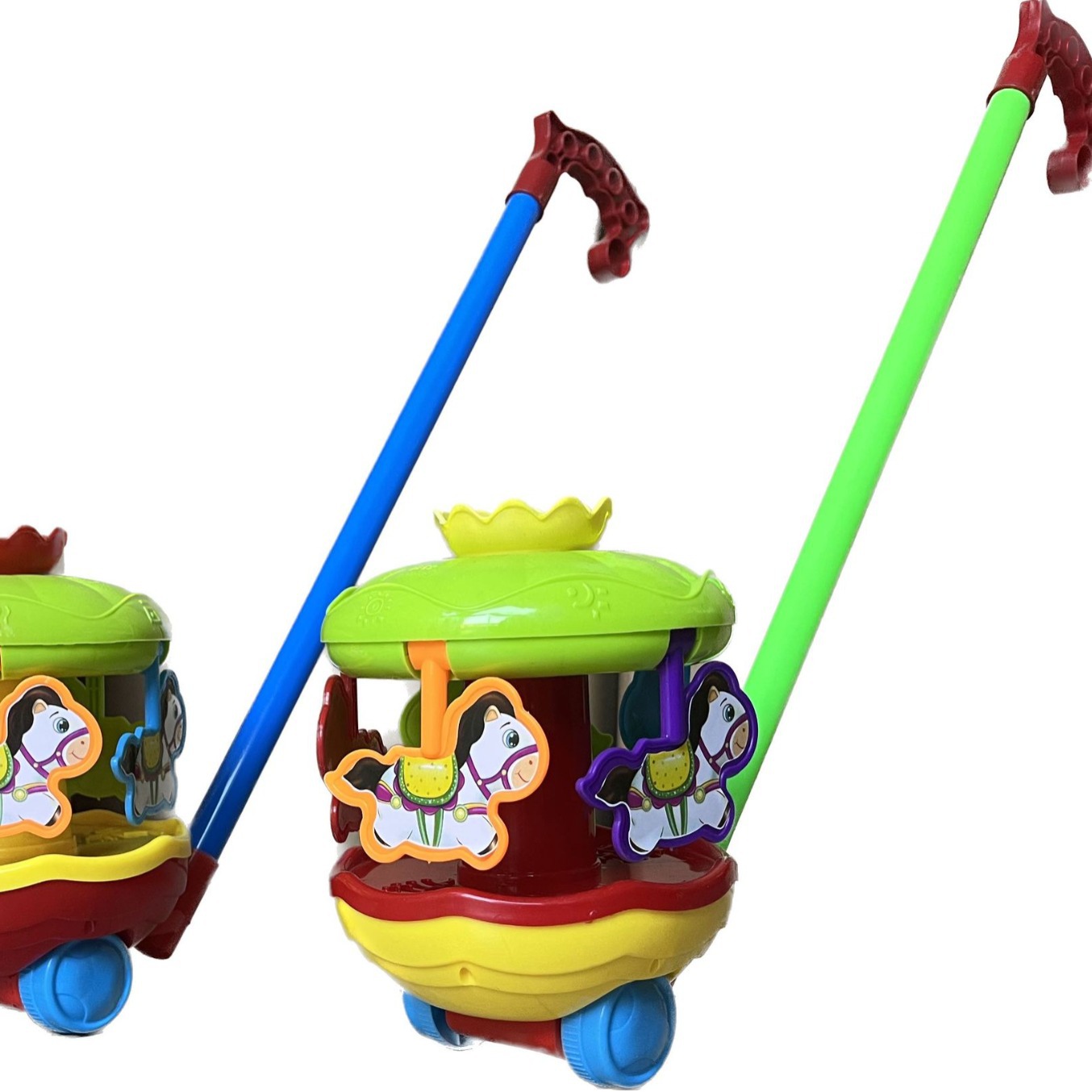 Children's Hand Push Toy Baby Walker Push Push Street Stall Toy Hand Push Carousel