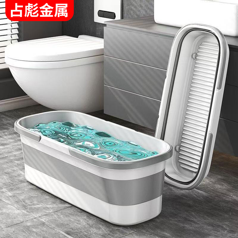 Mop Folding Bucket Plastic Mop Bucket Handle Water Storage Mop Floor Basin Mop Household One-off Clean Hand-free Bucket