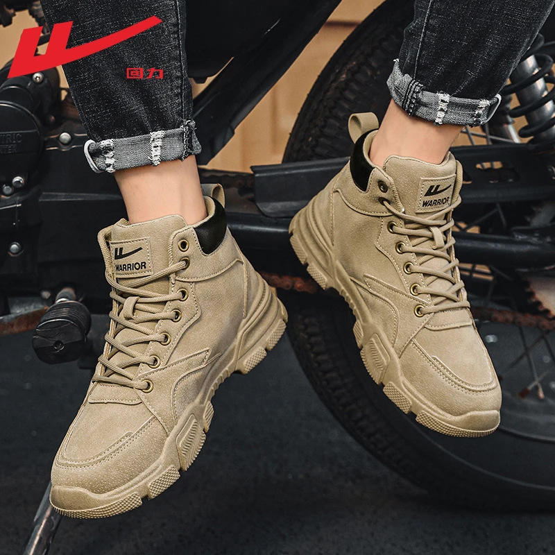 Pull Back Men's Shoes Boots Men's Autumn and Winter 2025 New Boots Men's Retro High-Top Shoes Men's Work Boots