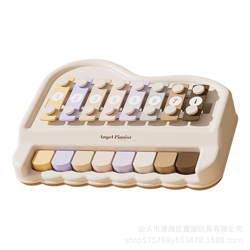 Children's Trendy Eight-Tone Hand-Knocking Piano Toy Gift Box Children's Percussion Instrument Toy Baby Early Education Small Piano Gift Set