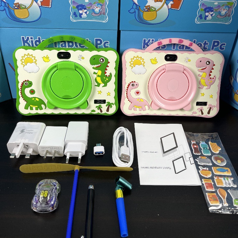 Cross-Border New Model 7inch Tablet Wholesale Eight-Core Full Network Kidsren's Student Computer Wifi Learning Machine Export