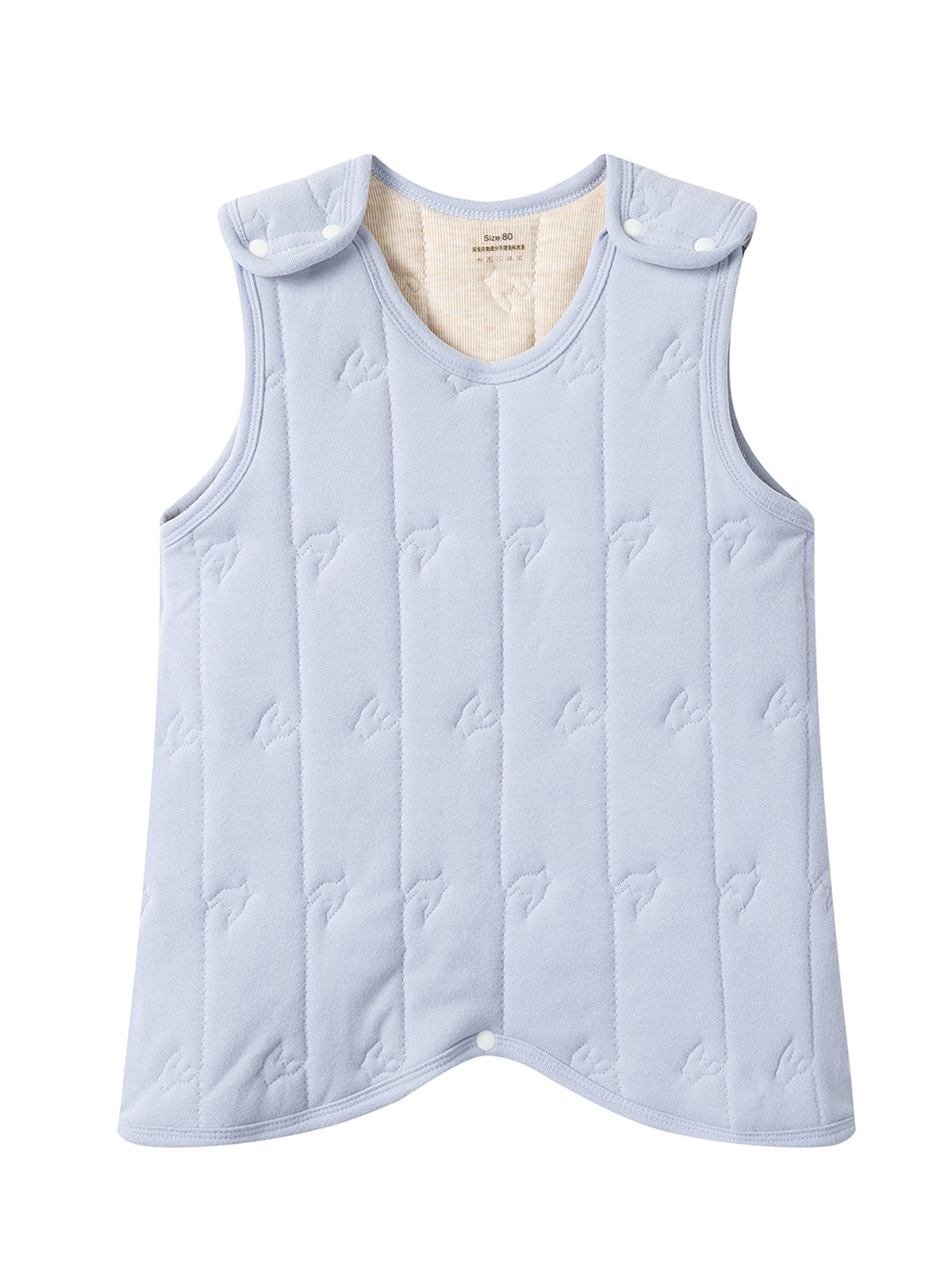 New Children's Sleeping Bag with Quilted Cotton for Boys and Girls, Anti-Kick Blanket, Warm Belly-Protecting Vest-Style Sleepwear for Autumn and Winter, Thickened