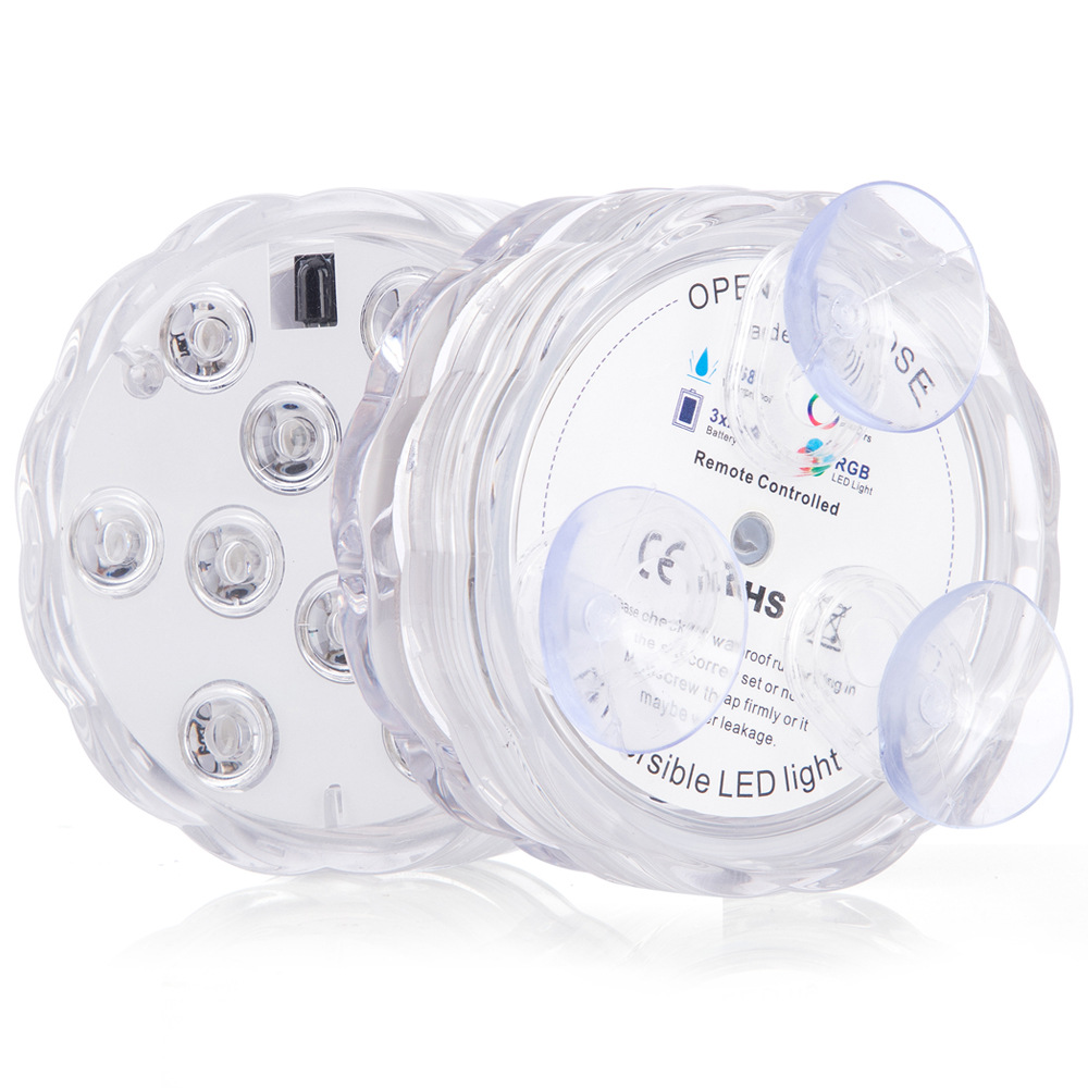 LED diving lamp remote control swimming pool lamp RGB colorful underwater lamp USB charging creative waterproof lamp aquarium lamp