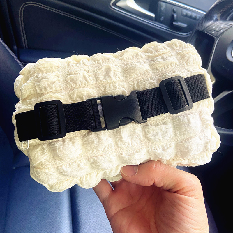 Waffle Bubble Puff Car Tissue Box elastic band tissue box adjustable napkin carton tissue set