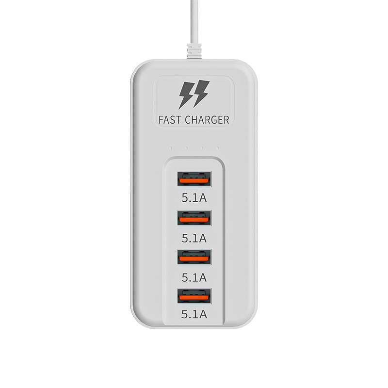 Charging Strip Multi-Port Dual Pd Fast Charging Head Universal Mobile Phone 4Usb Charger with Type-C Socket Extension Cord