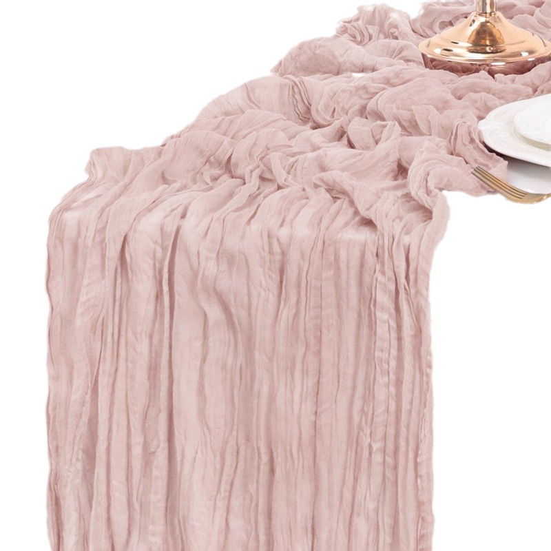 Bali Yarn Wrinkled Cloth Table Runner Bohemian Style Twist Crumpled Gauze Wedding Birthday Party Party Decoration Table Runner