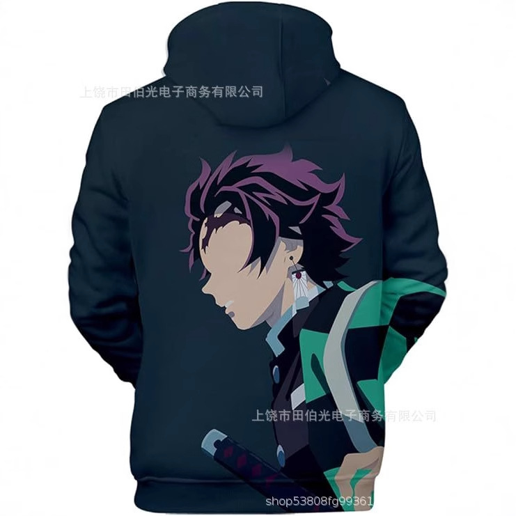 2024 New Japanese Anime Blade Adult 3D Digital Color Printing Hooded Men's and Women's Hoodie Adult