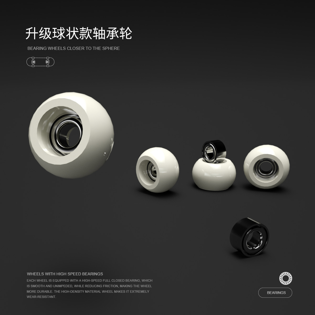 Cross-border Amazon Douyin Finger Skateboard with Bearing Professional Grade Five-layer Maple Fingertip Skateboard Decompression Toy