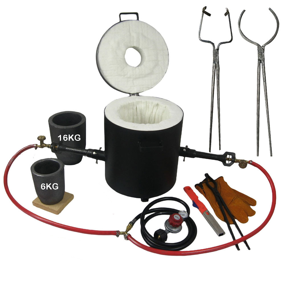 Инструмент для ювелирного дела, плавильная печь с двумя тигельными щипцами и двумя тигелями для плавки золота, серебра, алюминия