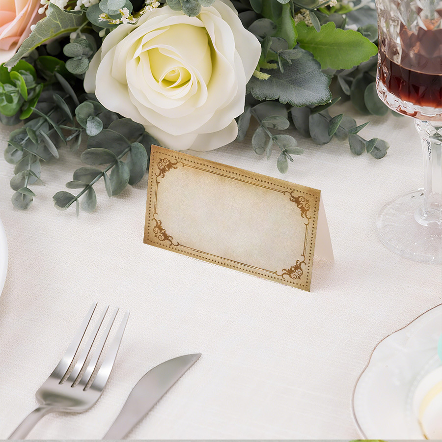 Квадратная рамка для карточек в барочном стиле, минимальный заказ 1 шт., готовый к отправке с фабрики, ретро-свадебная ручная работа, заполненная толстая бумага