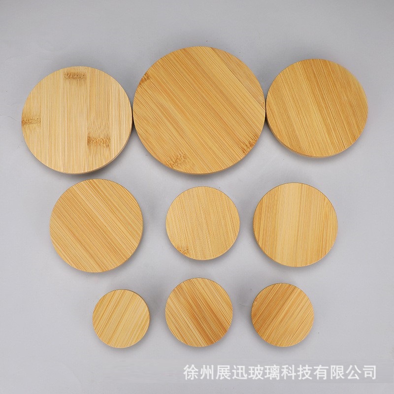 Натуральная деревянная крышка из сосны, крышка из бамбука, экологичный подсвечник, круглая крышка для хранения с силиконовым уплотнением