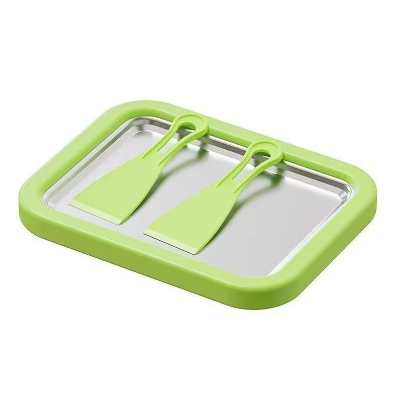 [Three-Piece Set] Household Fried Yogurt Machine, Small Ice Cream Machine, Homemade DIY Fried Ice Tray, Fried Ice Machine, Unplugged