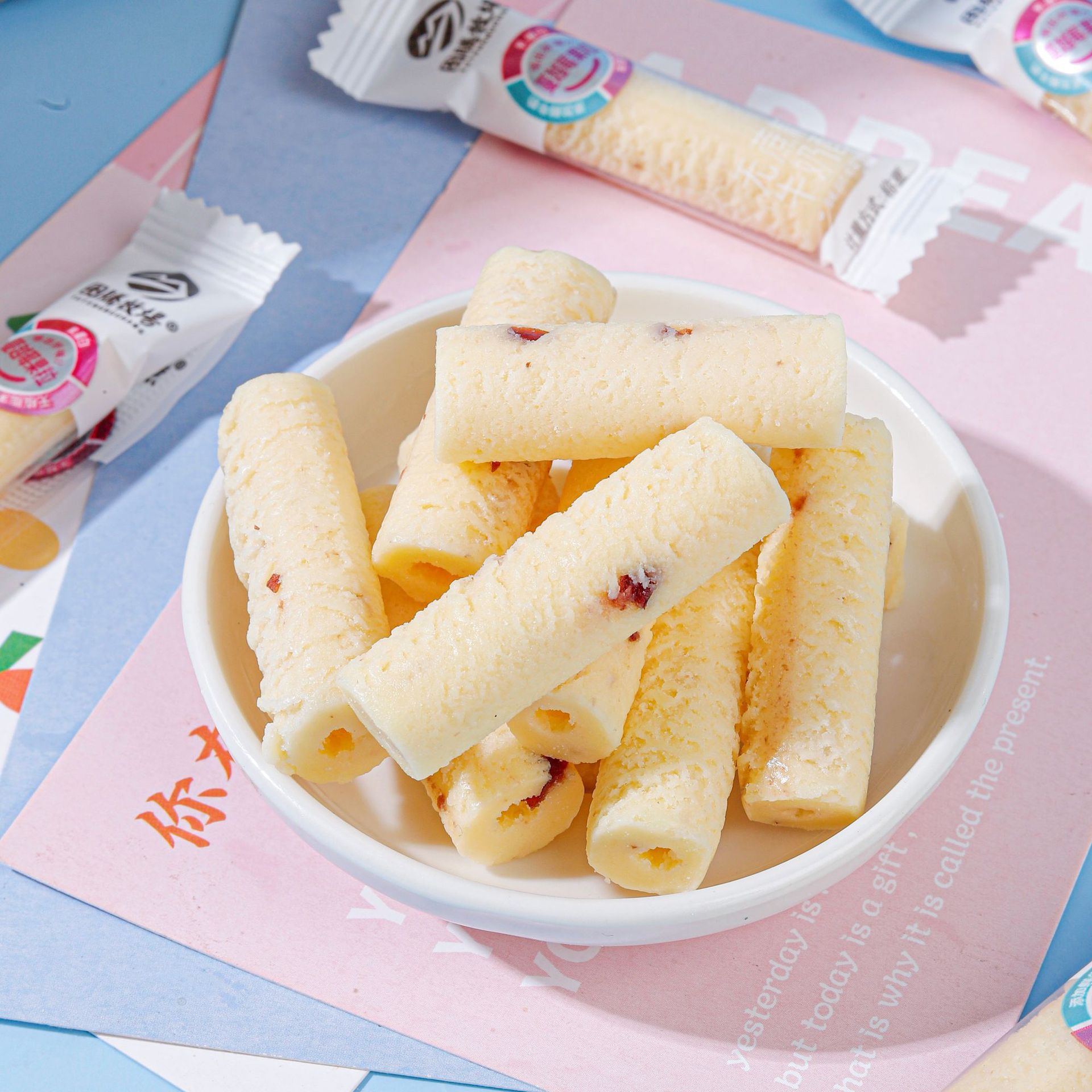 Totem Ranch Sucrose-free Milk Crisp Original Yogurt Goat Crisp Cranberry Children's Snacks Independent Packaging 520g