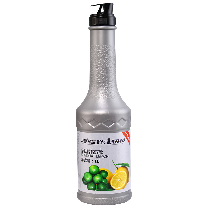 Yuandao kumquat lemon puree 1L high-power concentrated kumquat lemon juice beverage pulp jam instant drink yuanpulp