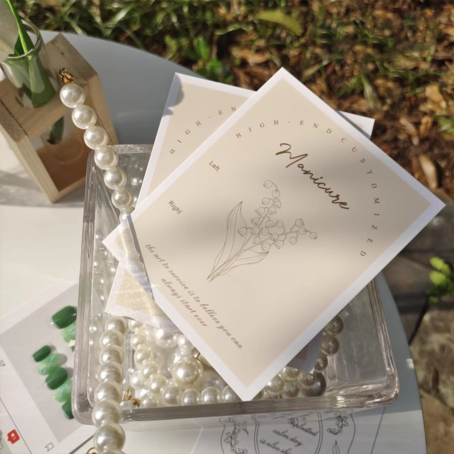 Wear Nail Card Display Card Manicure Cardboard Sample Card Nail Thickeneding Plate Cardboard Hot Stamping Special-Shaped Card