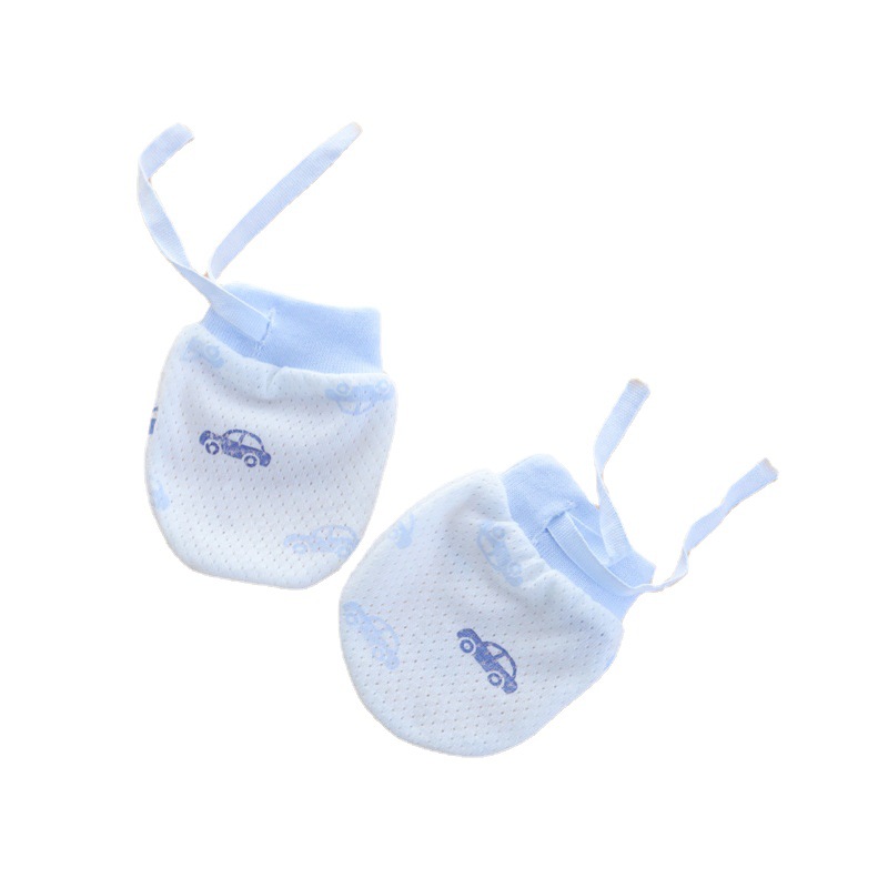 Baby Anti-scratch Gloves Baby Adjustable Summer New Transparent Jacquard Thin Gloves Newborn Gloves