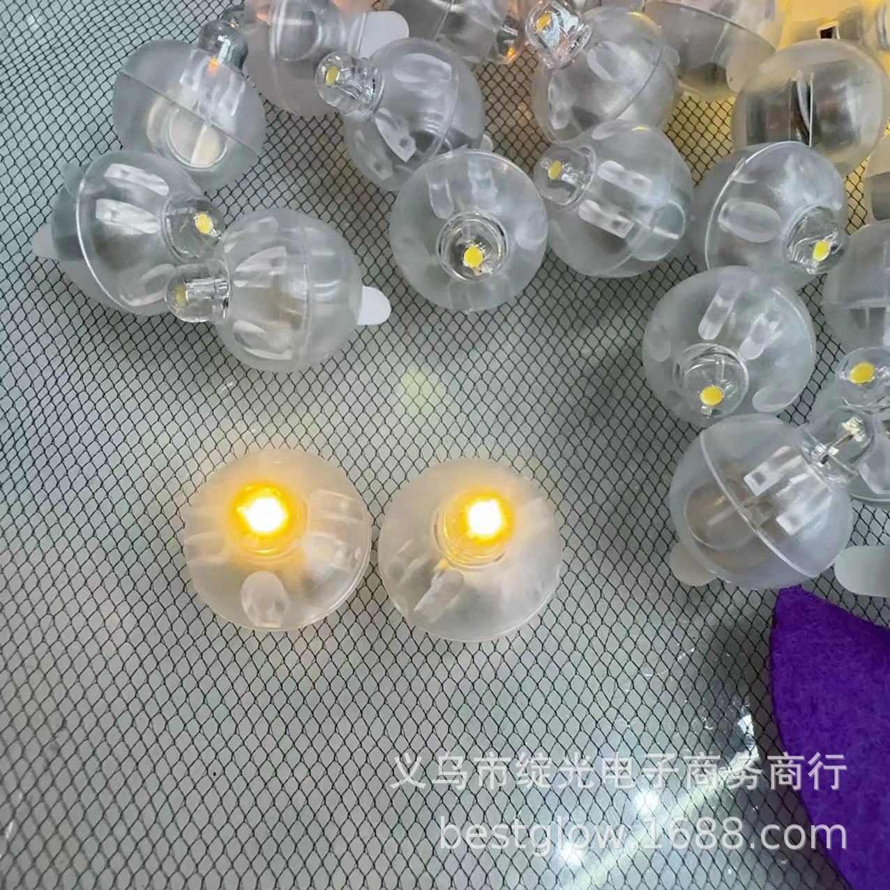 LED mini luminous Palace Lamp hairpin lamp balloon lamp accessories lamp core insert 1.4 small ball lamp core with electronic lamp