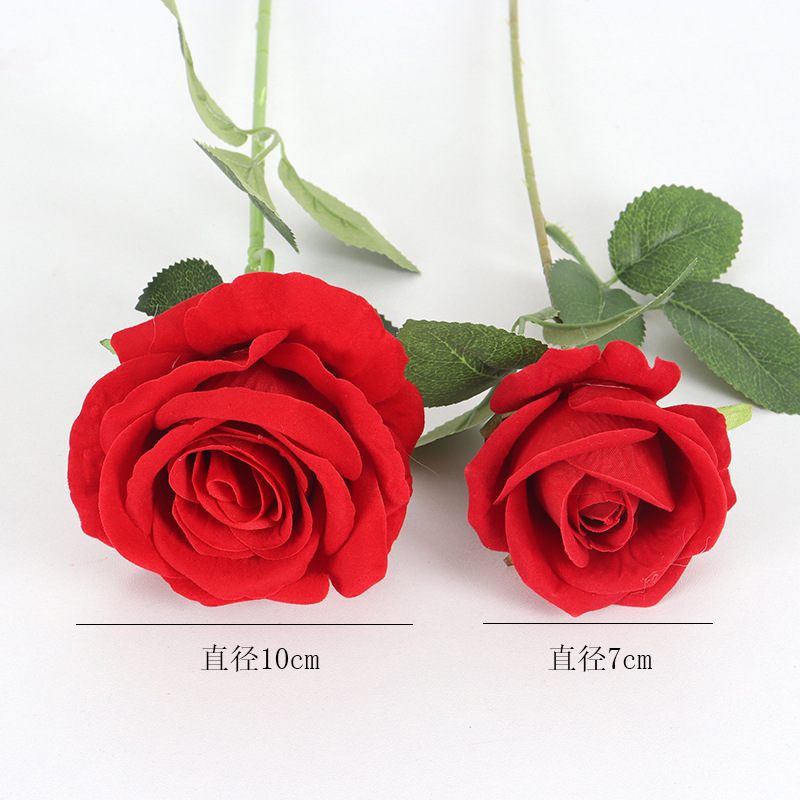 Artificial flannel rose Valentine's Day home wedding decoration artificial flower rose wall waterfall artificial flower