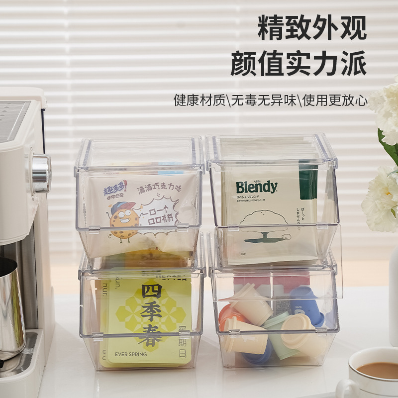 Коробка для хранения чайных пакетиков, капсулы кофе, пылезащитная крышка, органайзер для косметики