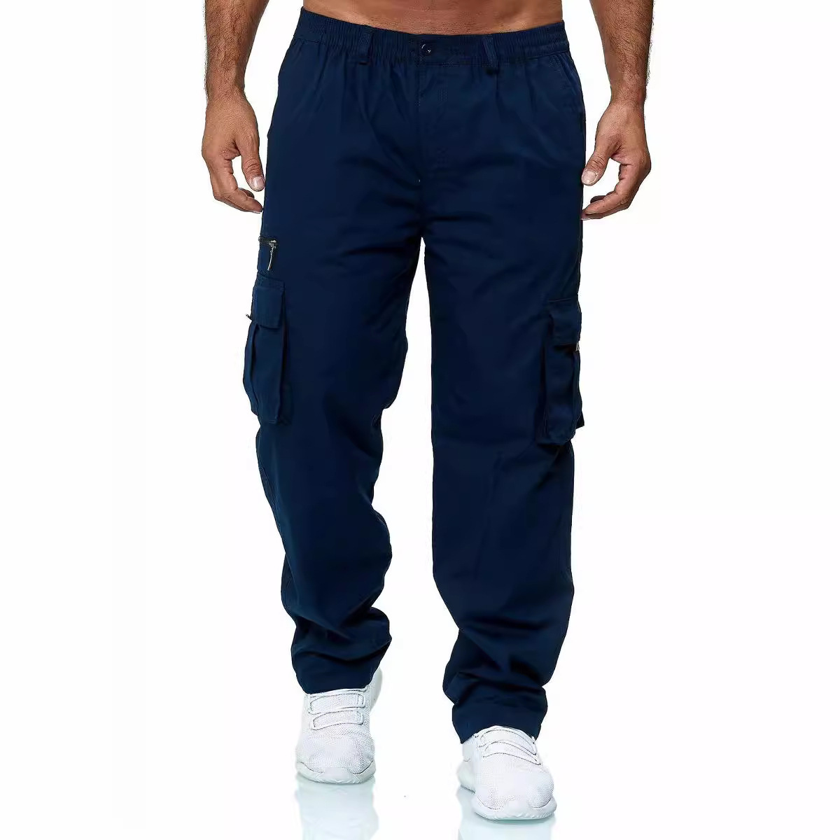 2024 cross-border new men's ebay casual loose straight overalls outdoor sports running pants