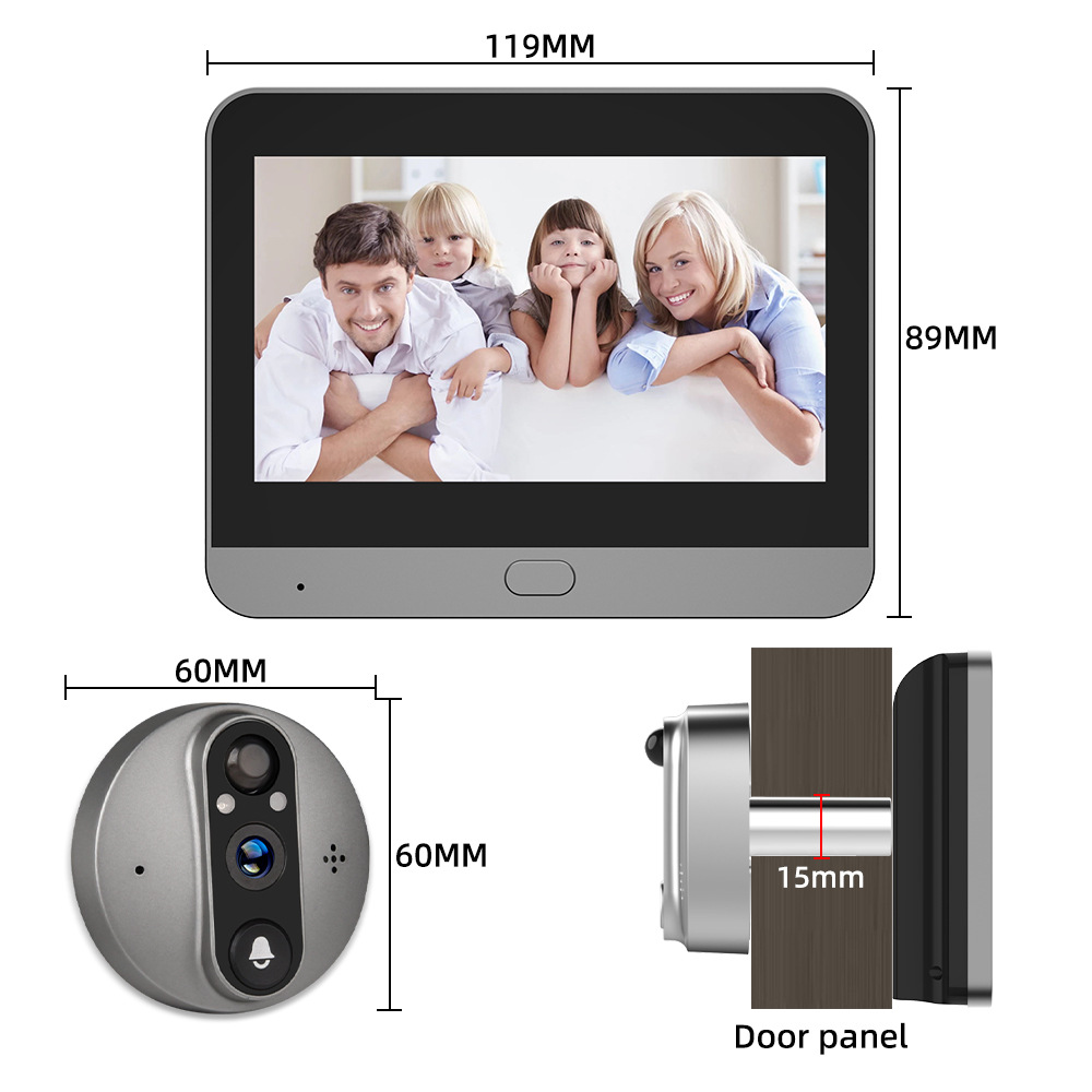 Wifi Smart Graffiti Doorbell Home Wireless Export Tuya Video Doorbell Surveillance Camera Remote Control Cross-Border