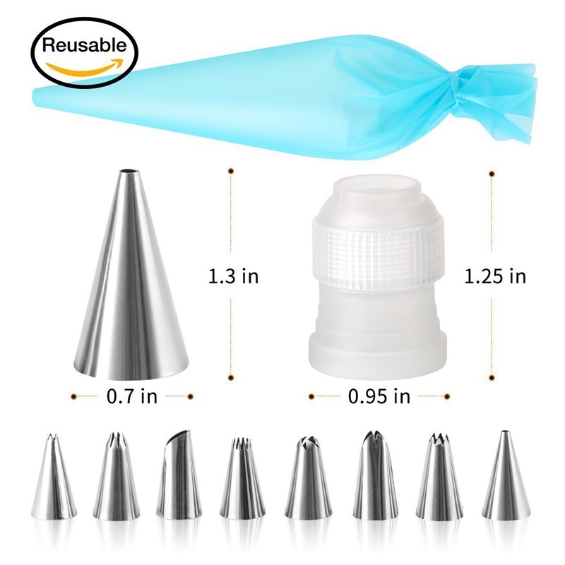 Manufacturer Customized 17-Piece Cake Transfer Set, Cream Decorating Nozzle, Tpu Decorating Bag, Spatula, DIY Baking Tools