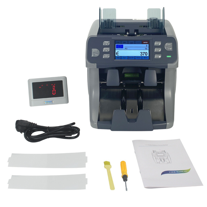 Bank Cis Foreign Currency Counting Machine and Currency Detector Can Hold 30 Types of Currency and More Than 100 Types of Currency Can Be Used with a Total of 450X