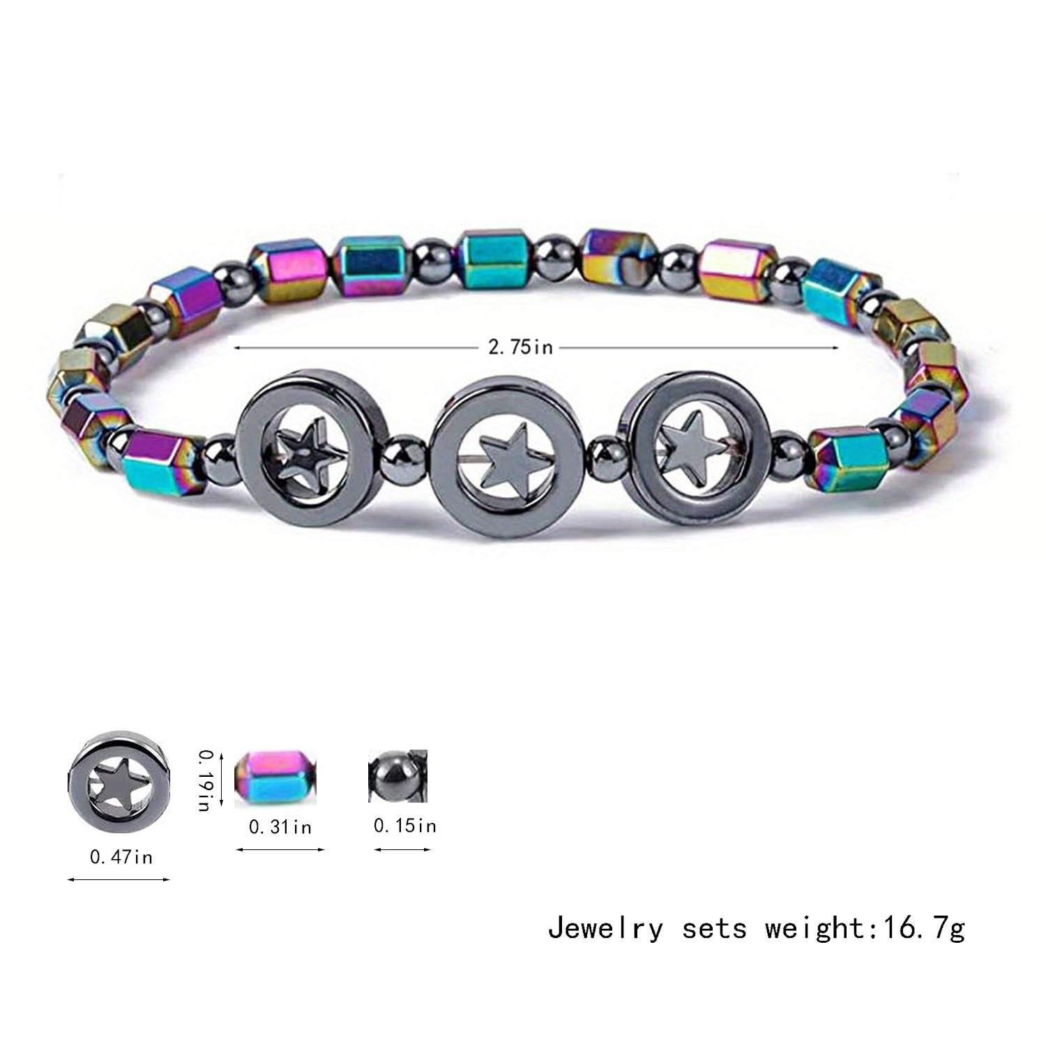 Cross-border Explosion Models Hot-selling Retro Fashion Colorful Electroplated Black Gallstone Yoga Elastic Couple Anklet