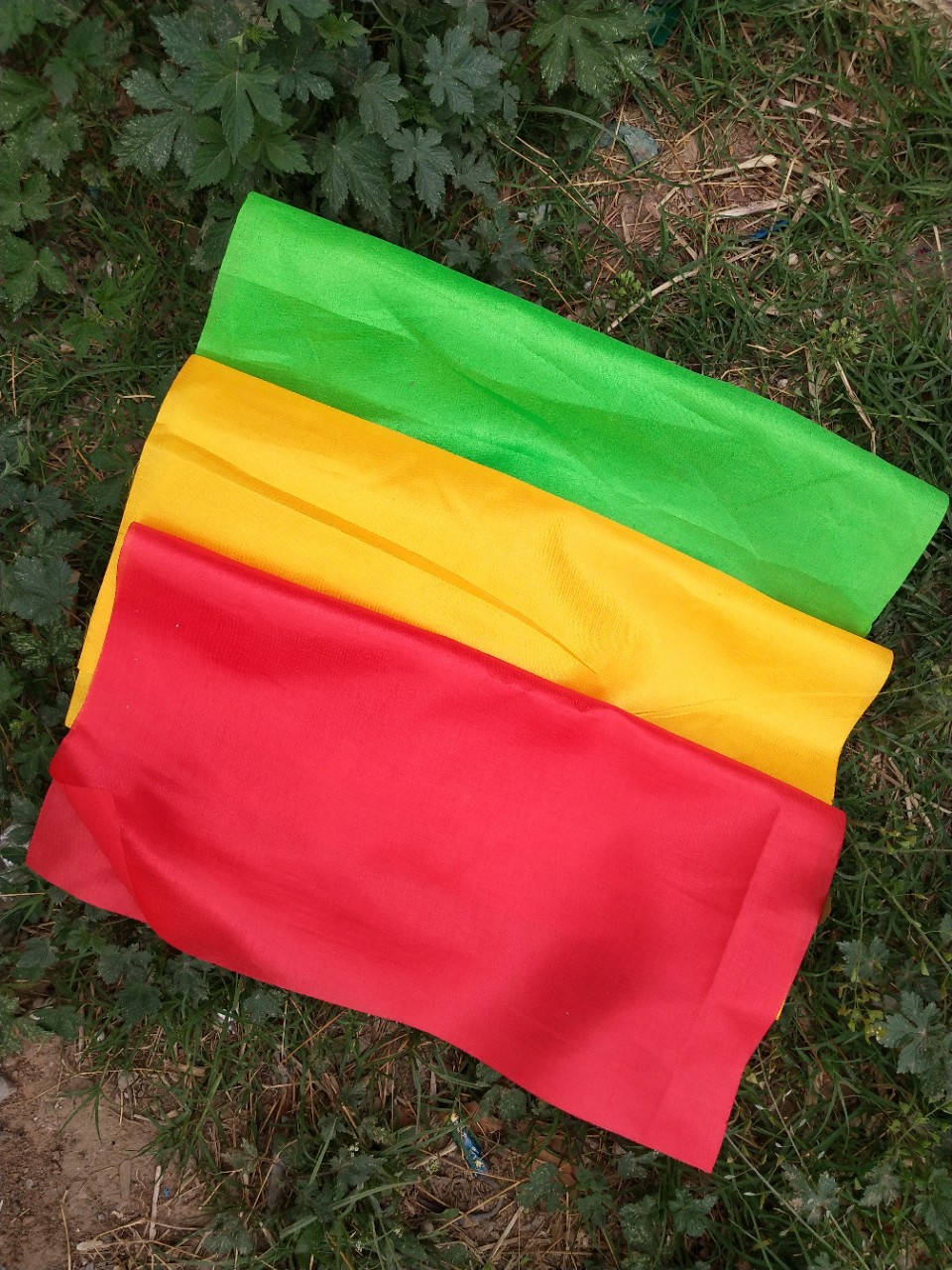 Dance Prop Set Square Scarf Long Thick Hot-Melt Edge Craft Drumstick Accessories Full Set of Stage Props