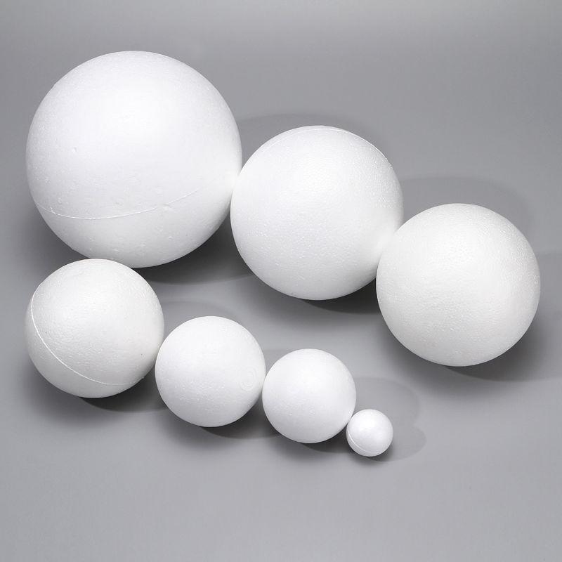 Factory Direct Supply Foam Ball Foam Ball White Solid Styrofoam Ball Kindergarten Handmade DIY Ball Mold