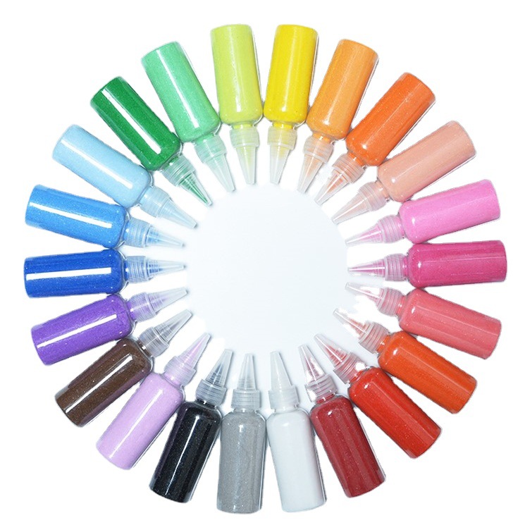 Altai factory wholesale dyed colored sand children's sand painting colored sand DIY Bottled colored sand