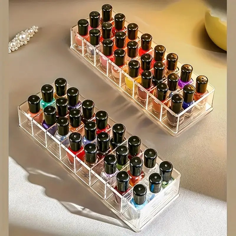 8-compartment nail polish storage box nail polish gel storage rack multi-layer cosmetic tool display shelf desktop transparent