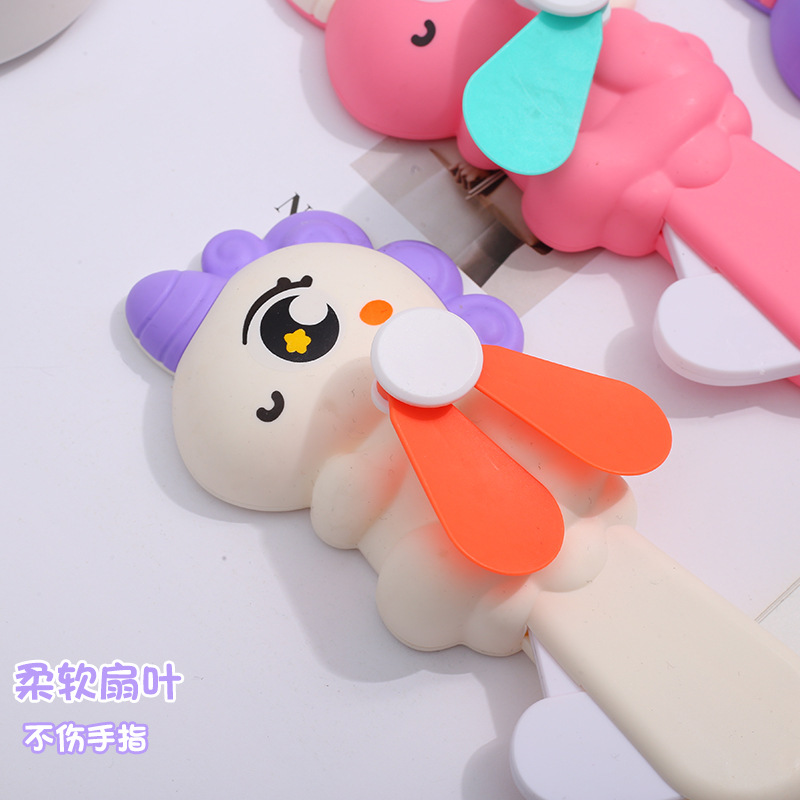 New Unicorn Fan cartoon handheld fan portable multifunctional mini hand pressure small fan drainage small gift