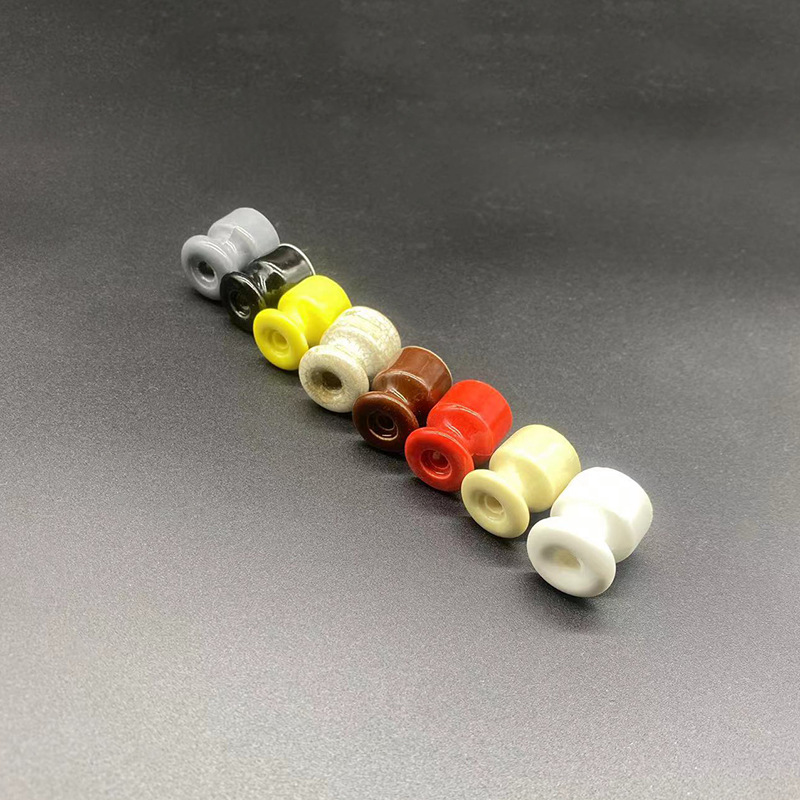 Source Manufacturer Indoor Ceramic Insulator Hollow Porcelain Bottle Electrician Insulator Small Porcelain Bead Porcelain Terminal Wholesale
