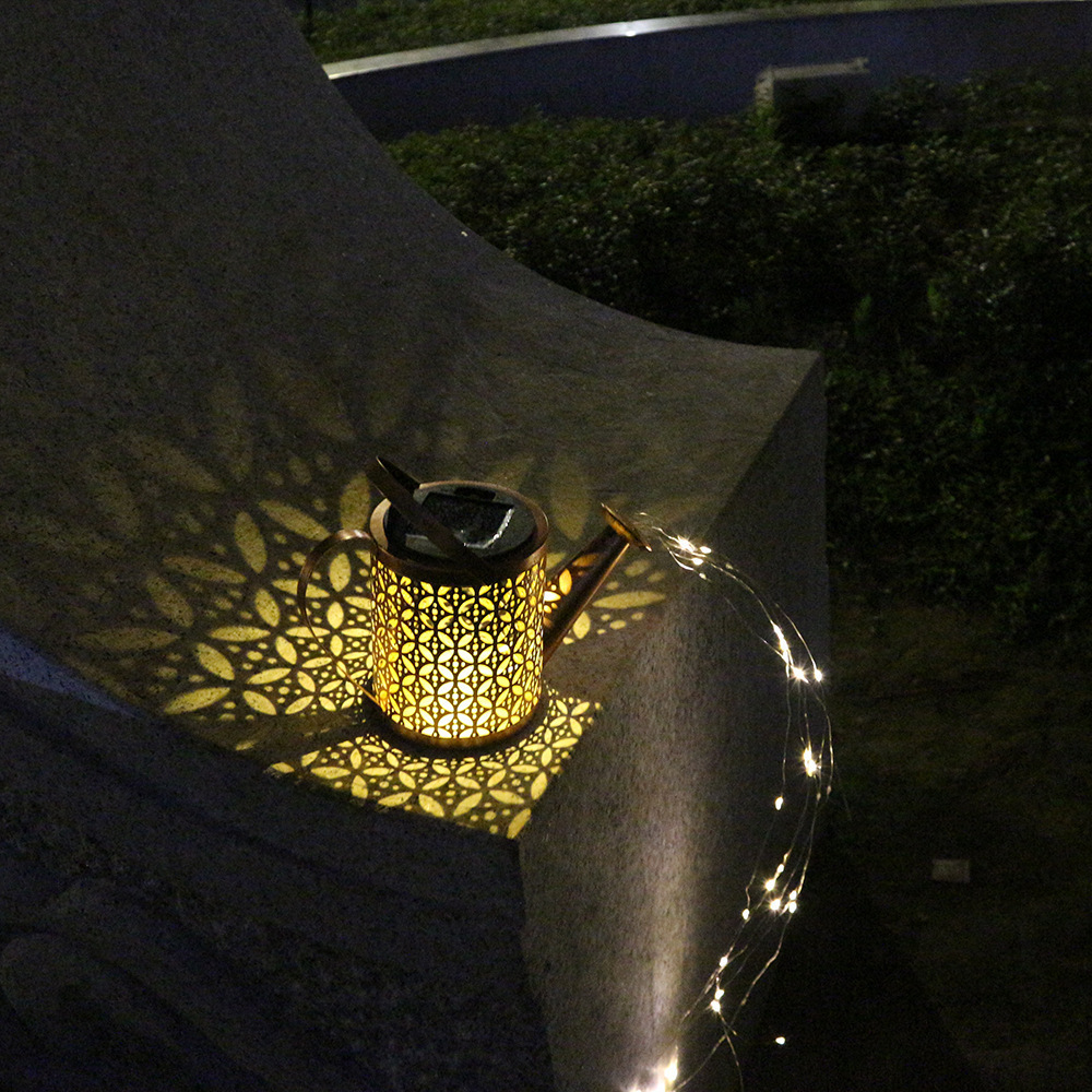 Lawn Lamp Solar Iron Shower Floor Lamp Kettle Outdoor Waterproof Courtyard Decoration Garden Lamp Wholesale