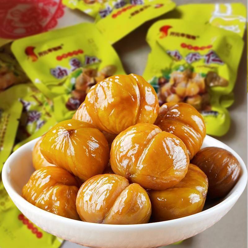 Authentic Yimengshan Kaiyuan Happy Chestnut Kernel Oil Chestnut Kernel 25G/Bag Small Package Peeled, Delicious, Fresh and Ready to Eat