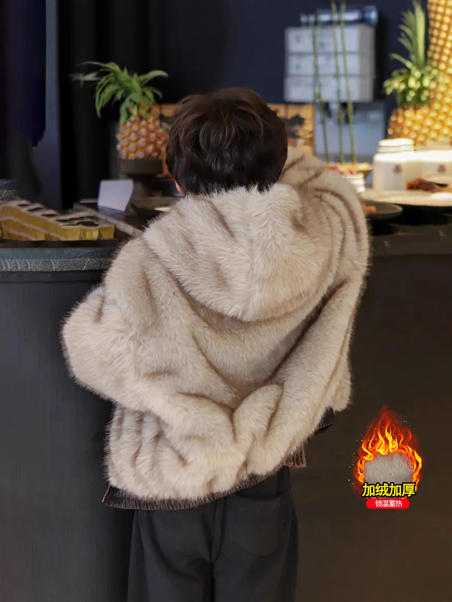 Boys' Fleece-Lined Thick Leather Jacket 2025 New Winter Stylish Cool Reversible Little Gentleman Winter Coat