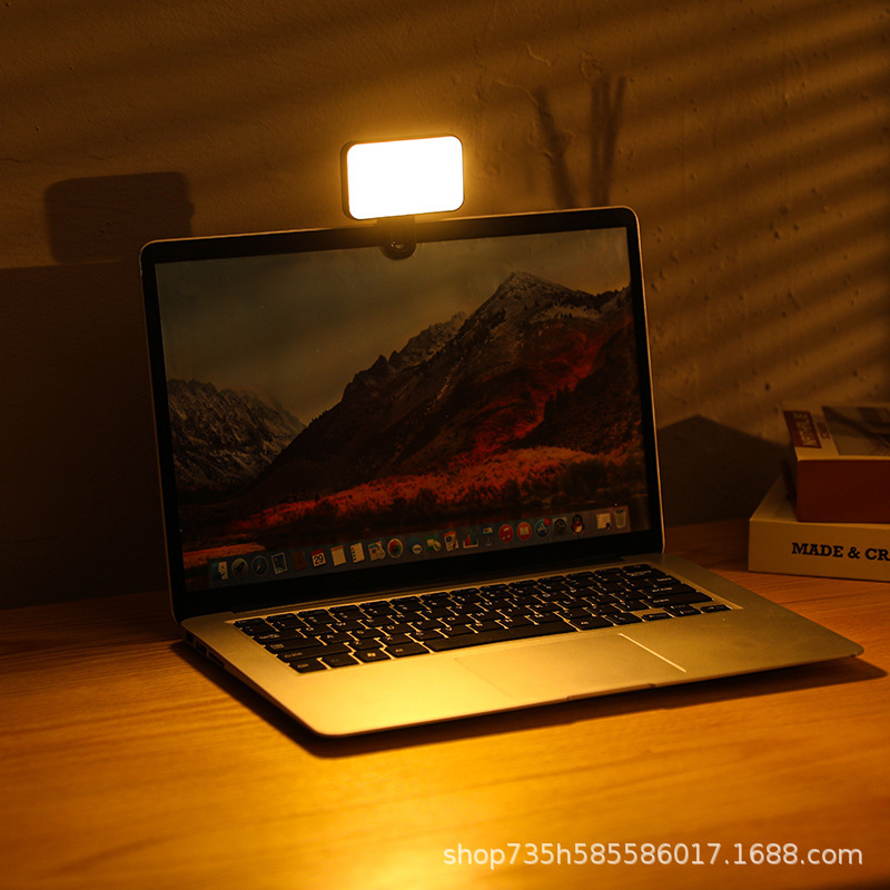 Desktop beauty leg pocket fill light with microphone suit SLR conference light handheld photography with microphone