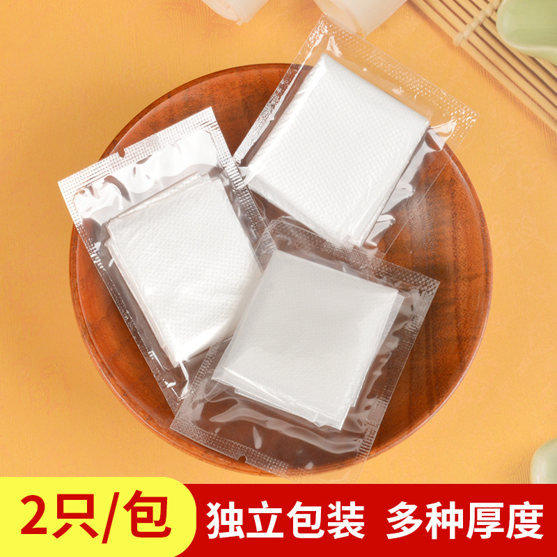 Disposable Gloves Food Grade Single Pack Small Pack Thickened Two Plastic Separate Packaging Gloves Printable Logo