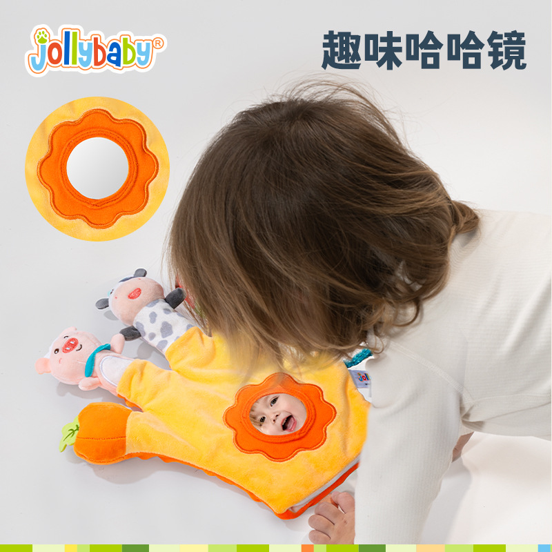 Jollybaby Animal Doll Hand Puppet Family Interactive Chewable Cloth Book 0-6 Baby Soothing Toy