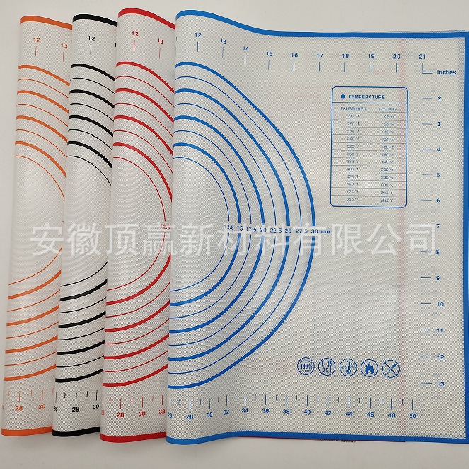 Factory Direct Sales of European and American Food-Grade Fiberglass Silicone Kneading Mat Kitchen Baking Tray with Scale