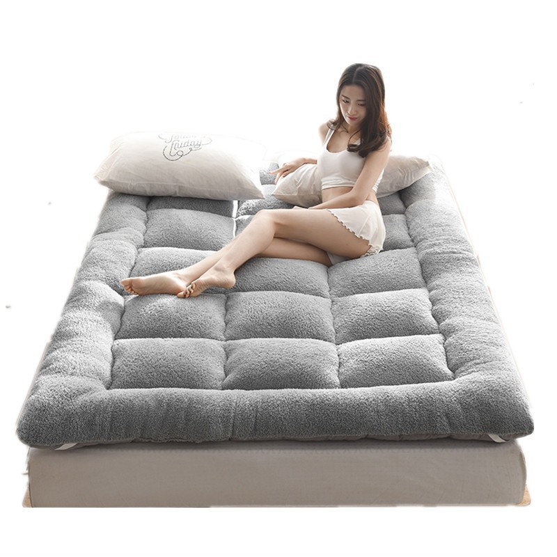 Lamb Velvet Fleece-Lined Thickeneded Mattress Winter Soft Cushion Home Double Mattress Quilt Floor Mattress Student Dormitory Tatami