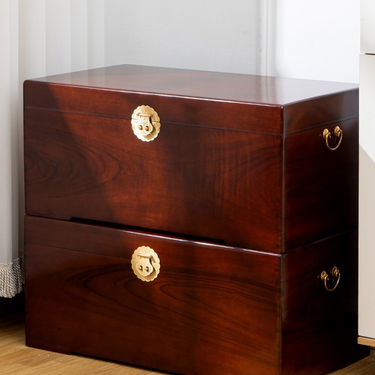 Camphor Wood Box, All Camphor Wood Solid Wood Storage, Calligraphy and Painting, Extra Large Home Wedding Dowry Suitcase