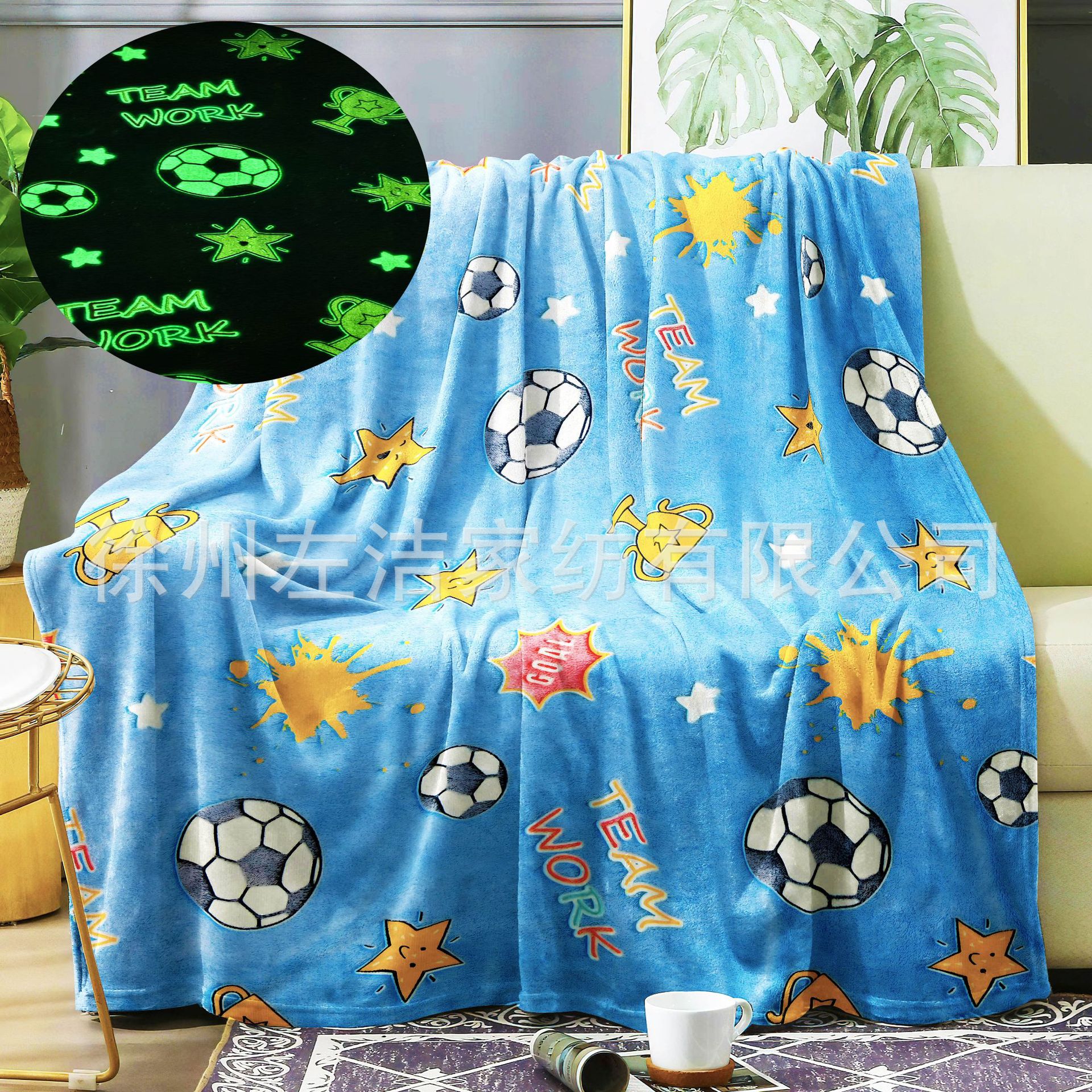 Wholesale cross-border children's blanket flannel office nap blanket cartoon kindergarten blanket air conditioning blanket in stock